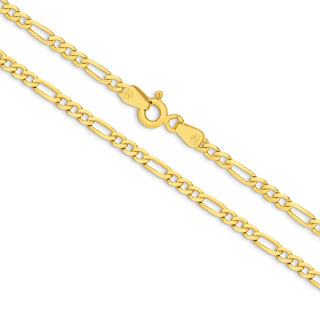 Gold Figaro Link Chain Necklace 45cm