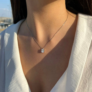 Oval 1.70ct F/VS1 Lab Grown Diamond Necklace 42cm