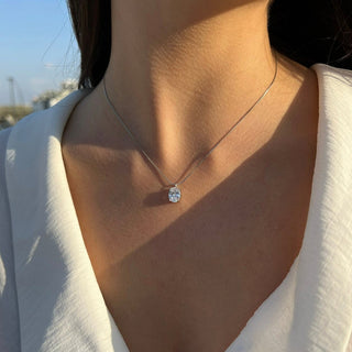 Oval 1.70ct F/VS1 Lab Grown Diamond Necklace 42cm