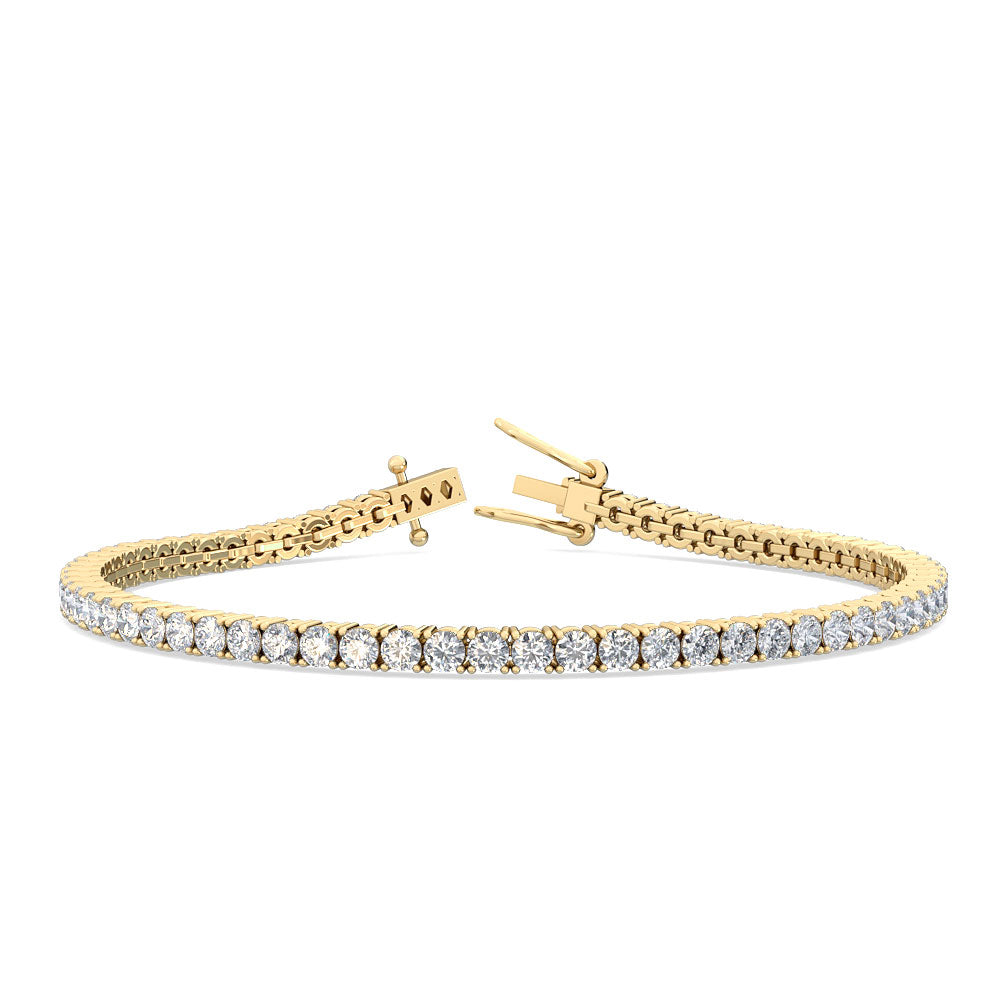 14K Gold Tennis Bracelet 4ct 6 Inches 14K Yellow Gold
